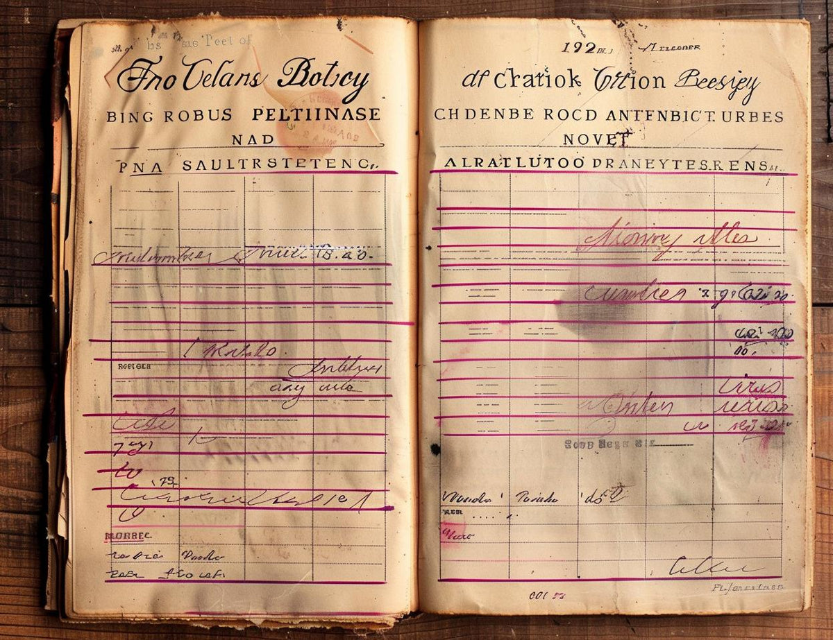 vintage  ledger  book  check  commercial  finance  paper  document  upcycled  antique 943350