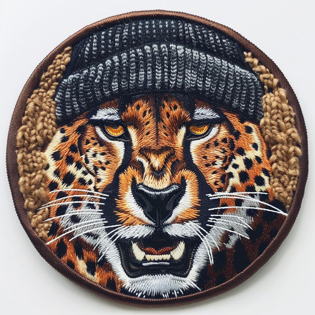 patch  leopard  hat  chenille  streetwear  contrasting  colors  simple  urban  minimal 955037