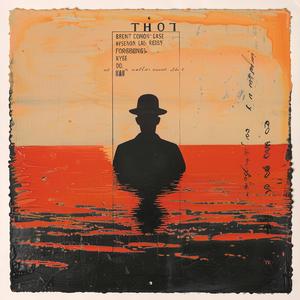 silhouette  man  hat  poster  encaustic  Saul  Bass  Magritte  art  design 1066709