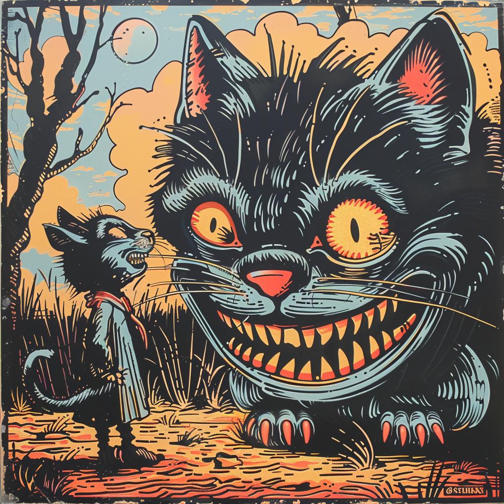 poster  cat  girl  style  naturalistic  dark  arts  occult  illustration  art 930266