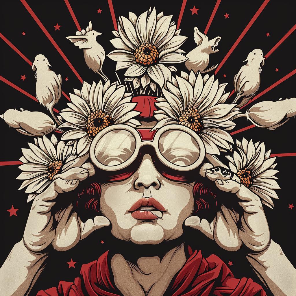 woman  flowers  head  poster  provocative  art  naturalistic  spiritual  dark  occult 933416