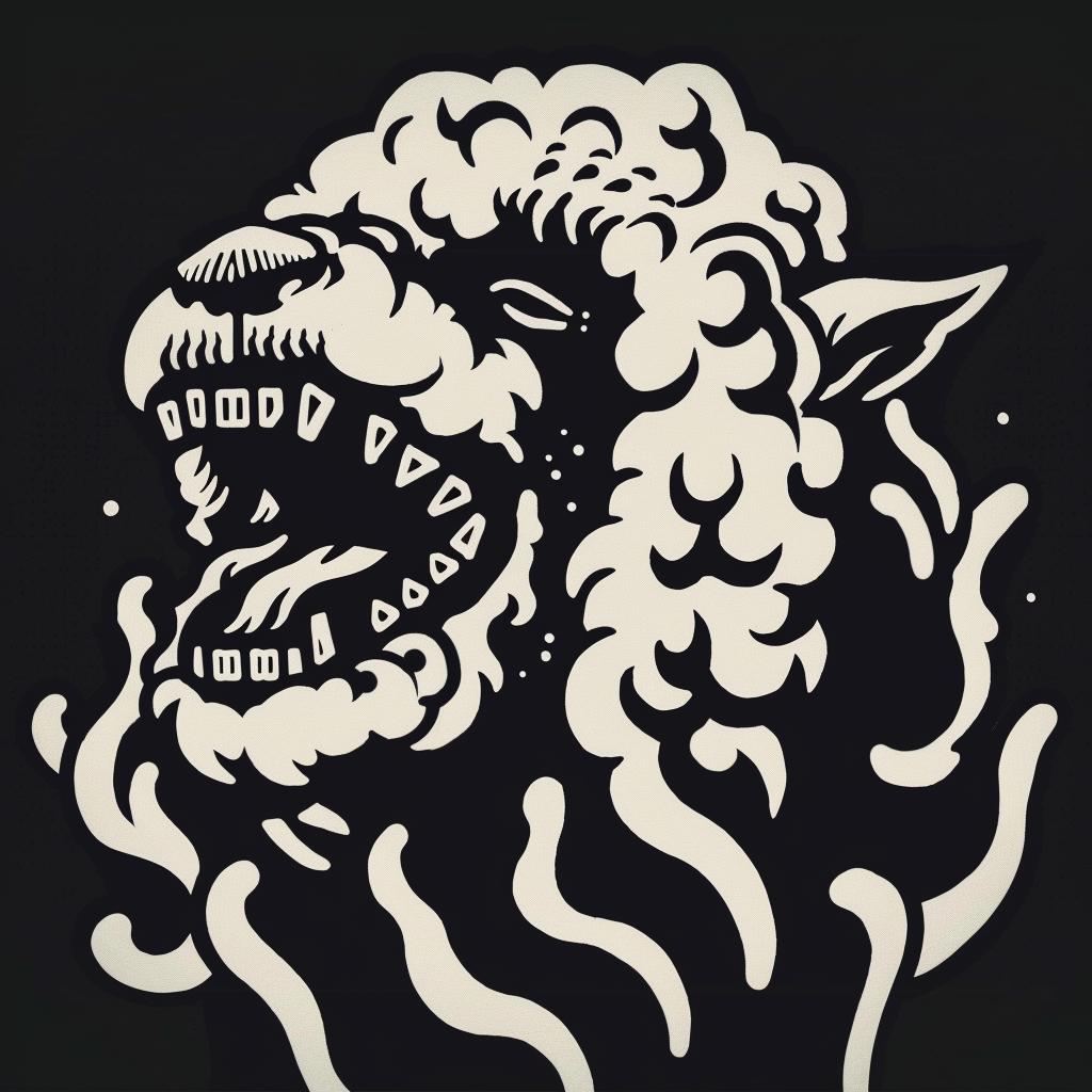 sheep  logo  band  stylized  growling  cartoon  animal  design  graphic  music 940096