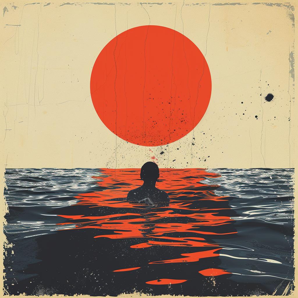 surreal  album  man  water  sun  poster  minimal  art  creative  visual 961569