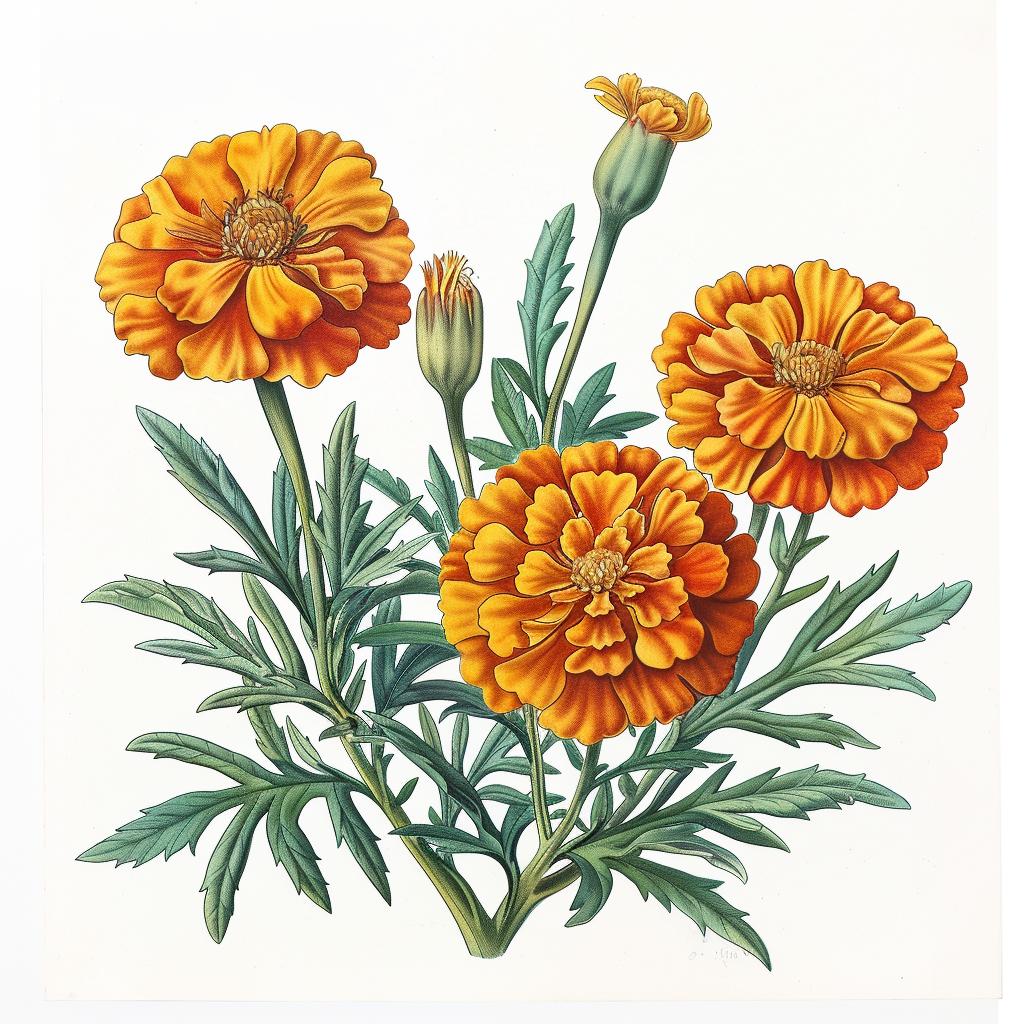 زهور القطيفة، رسم توضيحي، خلفية برتقالية بيضاء، Codex Seraphinianus، نباتي نابض بالحياة، 971401