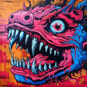 horror  dragon  vibrant  japanese  monstrous  colorful  mythical  fantasy  illustration  dynamic 1036688