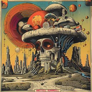 surreal  album  cover  universe  beautiful  band  hyper-realistic  screenprinting  symbolist  Risograph 1037018