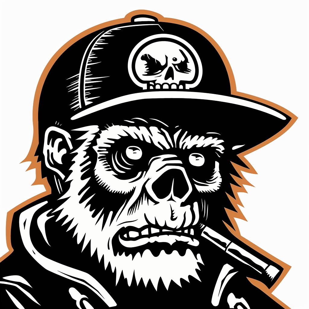 gorilla  cap  cigarette  illustration  cool  wildlife  character  art  playful  humor 939910