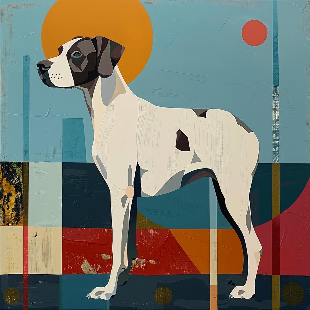 dog  great  dane  building  painting  animal  pet  standing  urban  architecture 938559