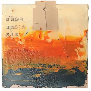 abstract  encaustic  orange  blue  yellow  colorful  dynamic  vibrant  expression  modern 1067690