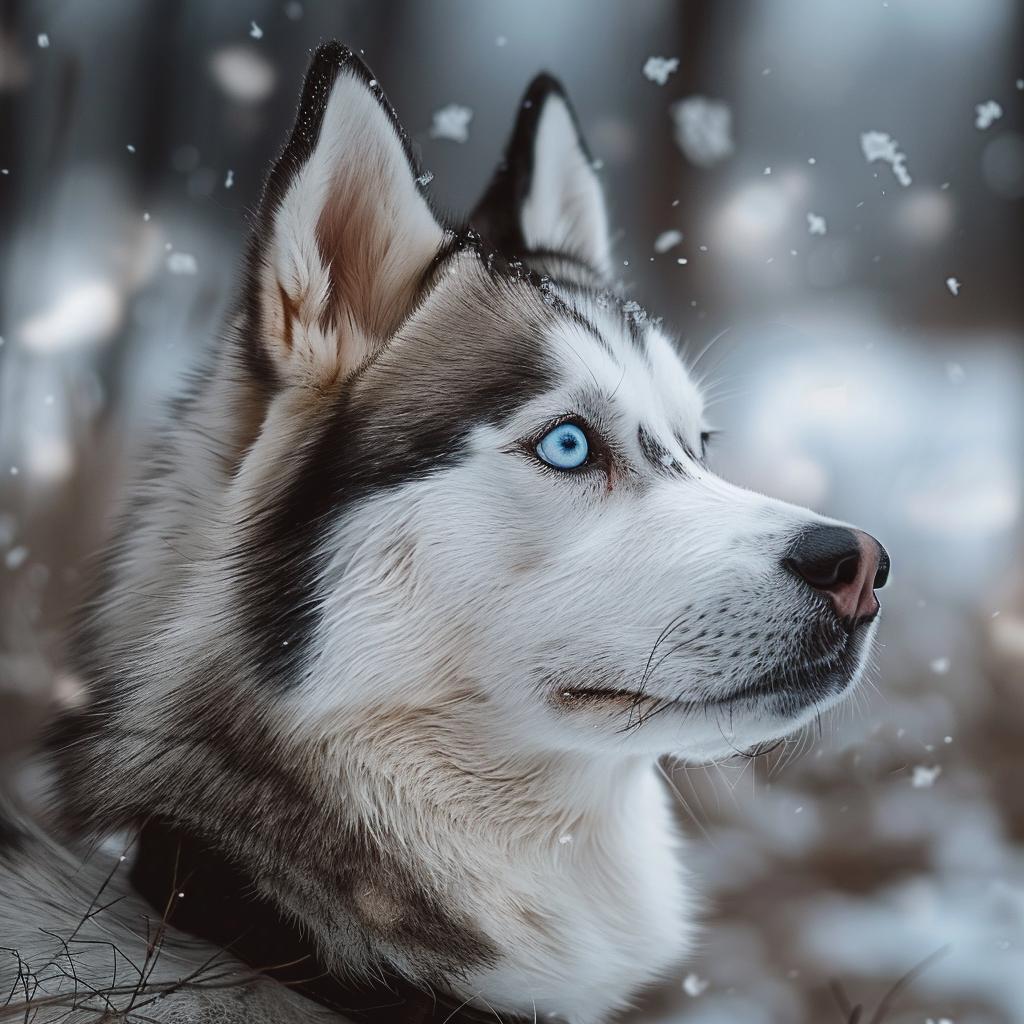 husky  dog  blue  eyes  snow  sitting  animal  cold  winter  portrait 973394