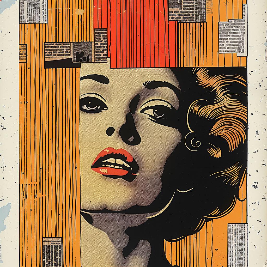 poster  woman  face  artistic  modern  figurative  vibrant  graphic  design  visual 951427