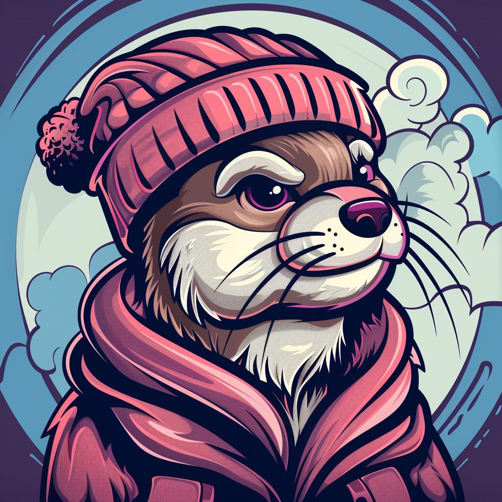 otter  anthropomorphic  knit  cap  streetculture  aggressive  minimal  simple  urban  character 958267