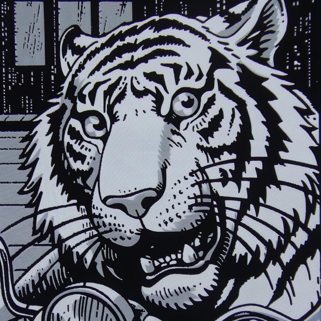 tiger  motorcycle  black  white  wildlife  animal  humor  art  movement  design 1028216
