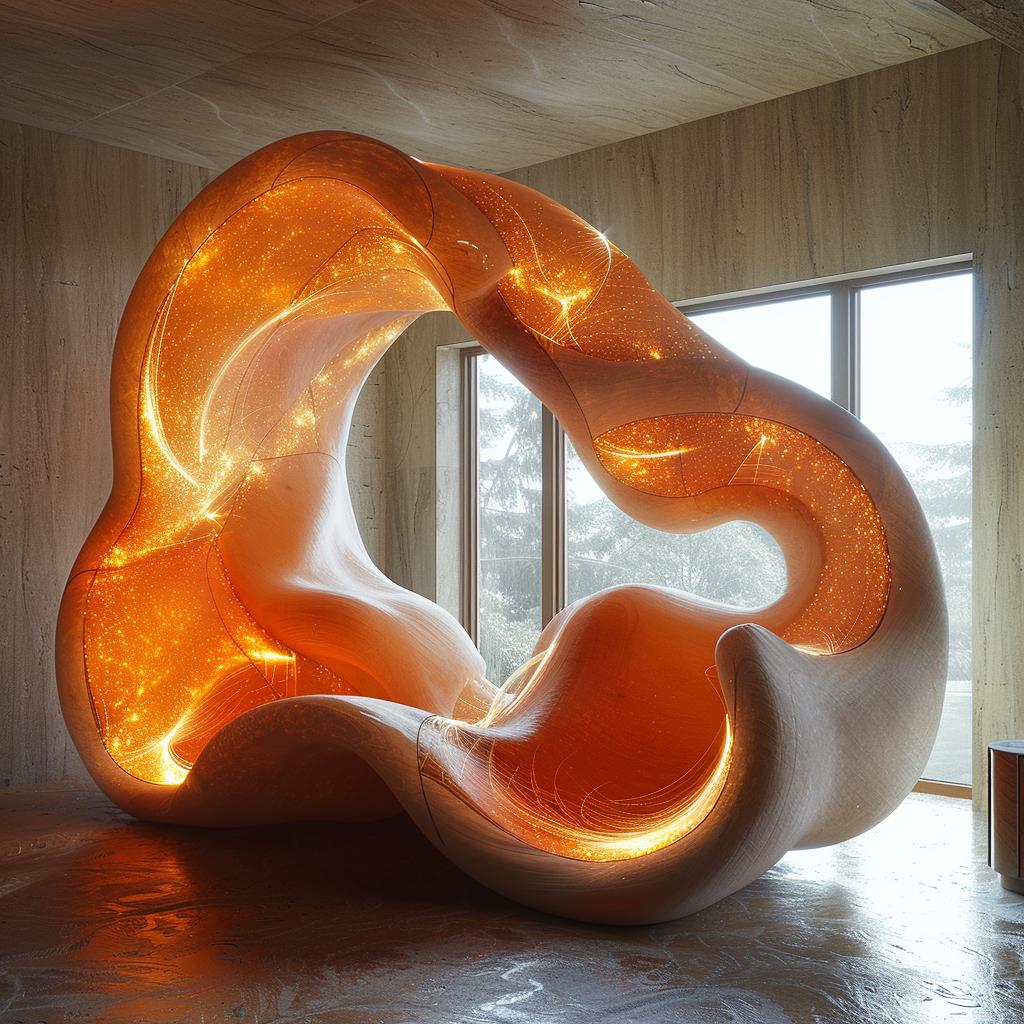 voronoi  quantum  waves  lifestyle  photo  sculpture  orange  light  surreal  unusual 1032498