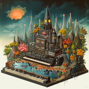 city  piano  tower  chromolithography  painting  architecture  urban  art  composition  landscape 1057164