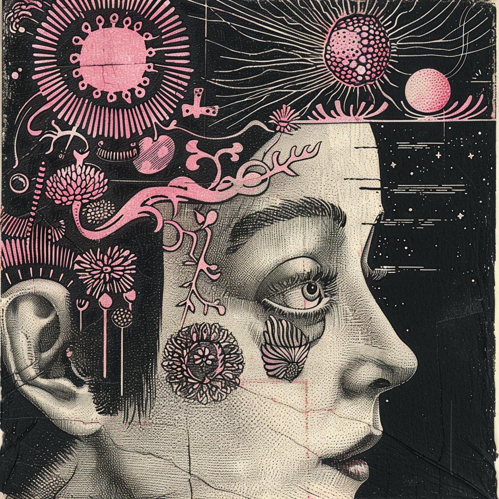 woman  pink  flowers  dada  surreal  creative  Japanese  artistic  symbolism  chaos 916308