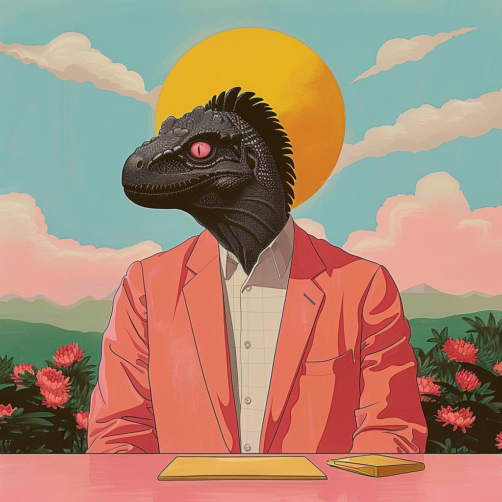 dinosaur  suit  book  surreal  album  Cornella  creative  artwork  illustration  design 1018875