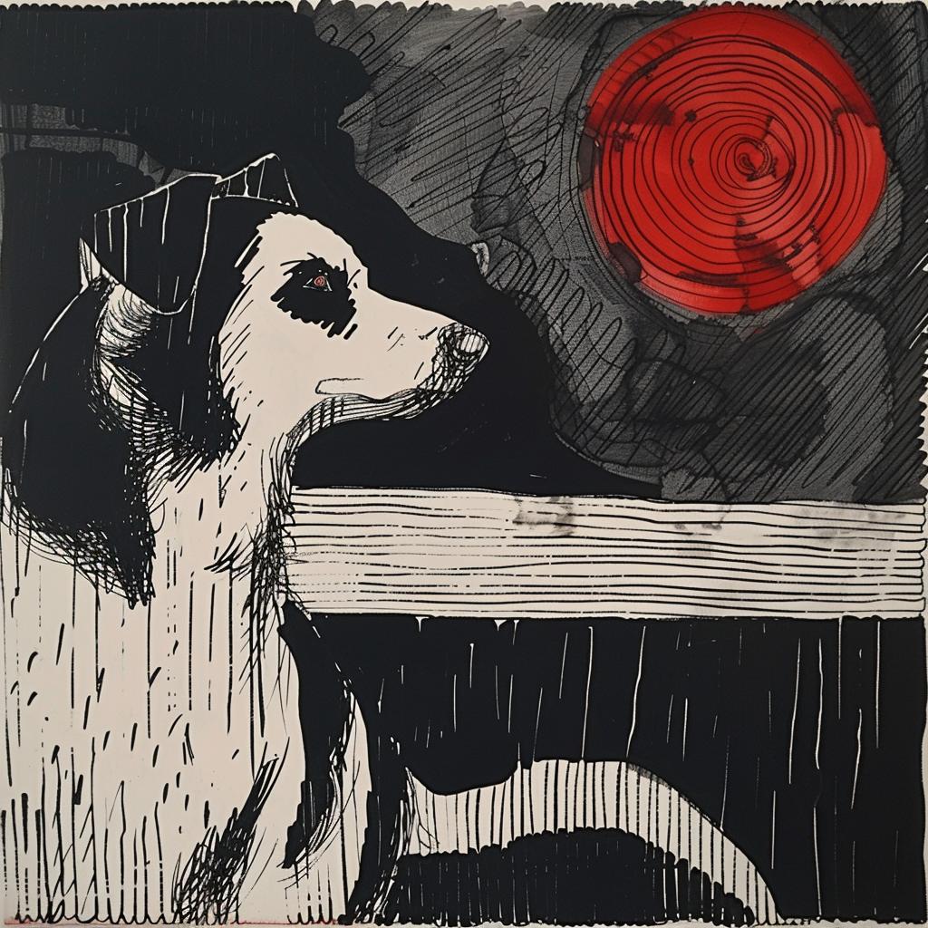border  collie  dog  bench  red  sun  background  portrait  canine  peaceful 936605
