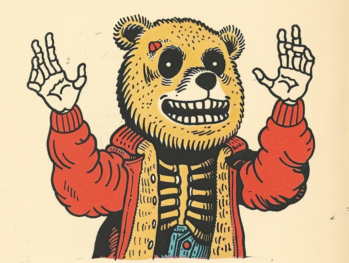 bear  tattoo  skullface  hands  vintage  comic  illustration  cartoon  art  style 919031