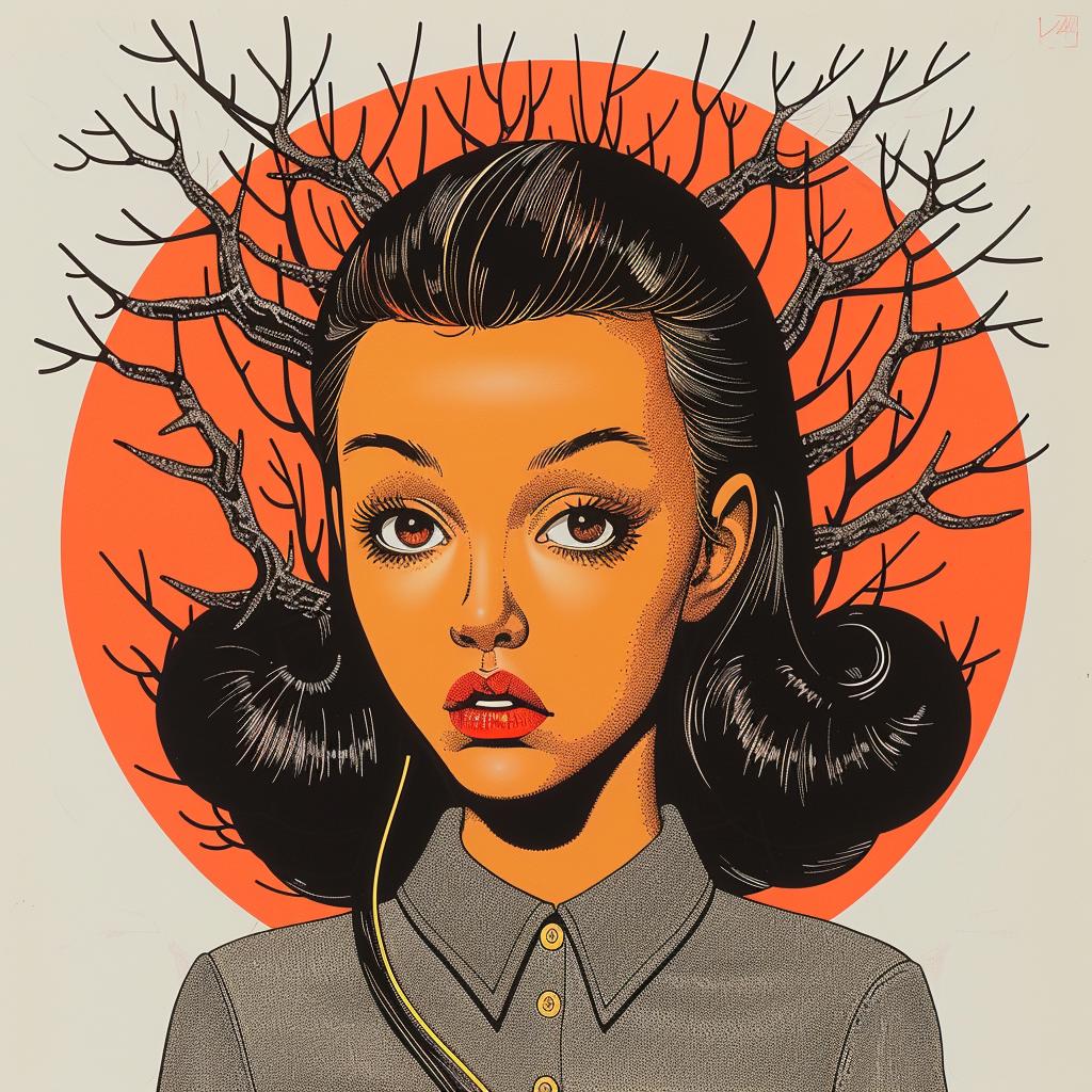 woman  tree  hair  horror  novels  Japanese  minimalism  art  design  stylized 1020382