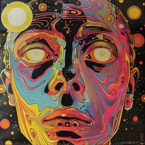 surreal  psychedelic  poster  woman  face  sun  Todd  White  Biskup  screenprinting 1078530