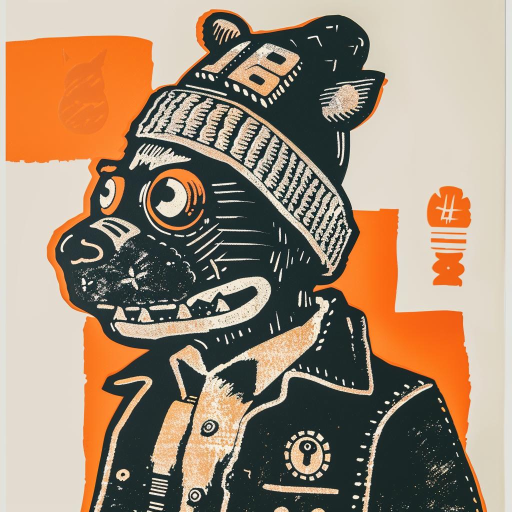 aggressive  streetwise  animal  hat  jacket  culture  minimal  poster  bear  simple 957906