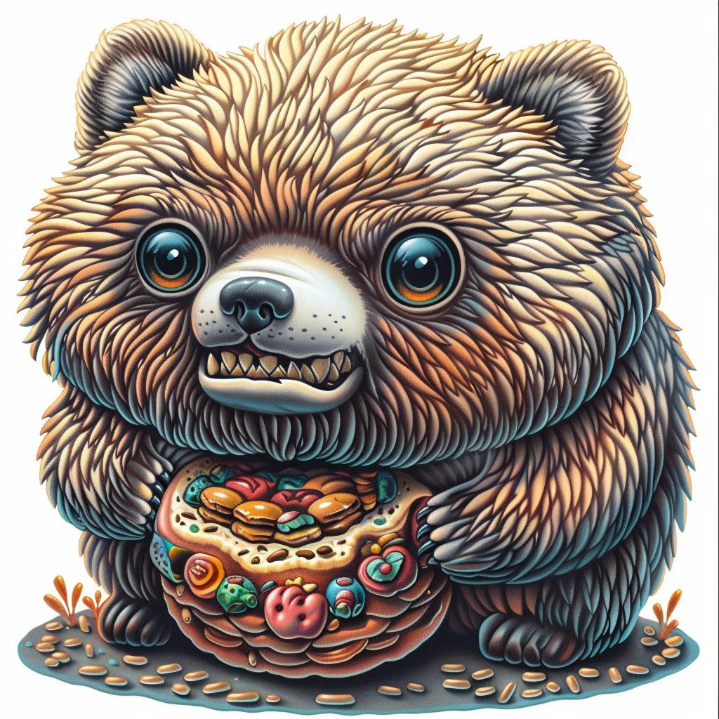 bear  cute  adorable  grizzly  candy  bowl  nature  animal  chubby  whimsical 1032568