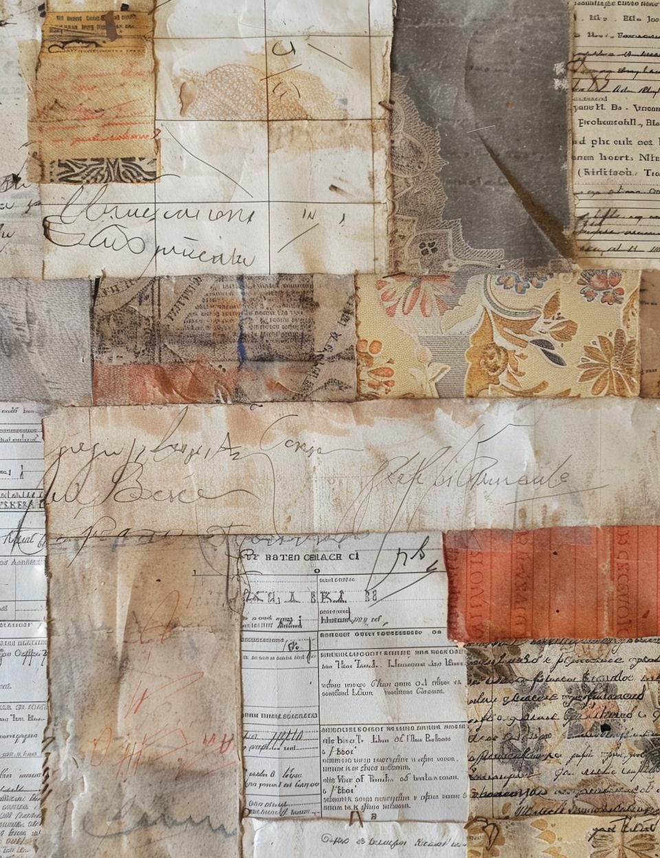 ledger  paper  collage  writing  old  faded  patterns  homemade  vintage  found 962127
