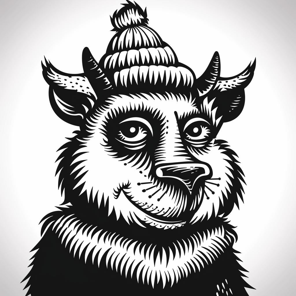 aggressive  streetwise  anthropomorphic  animal  hat  scarf  minimal  urban  culture  cartoon 959058