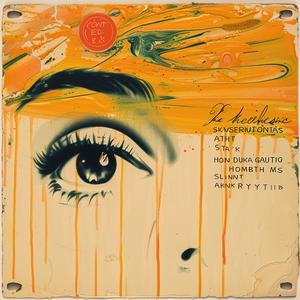 painting  eye  encaustic  Saul  Bass  orange  abstract  art  color  visual 1067673