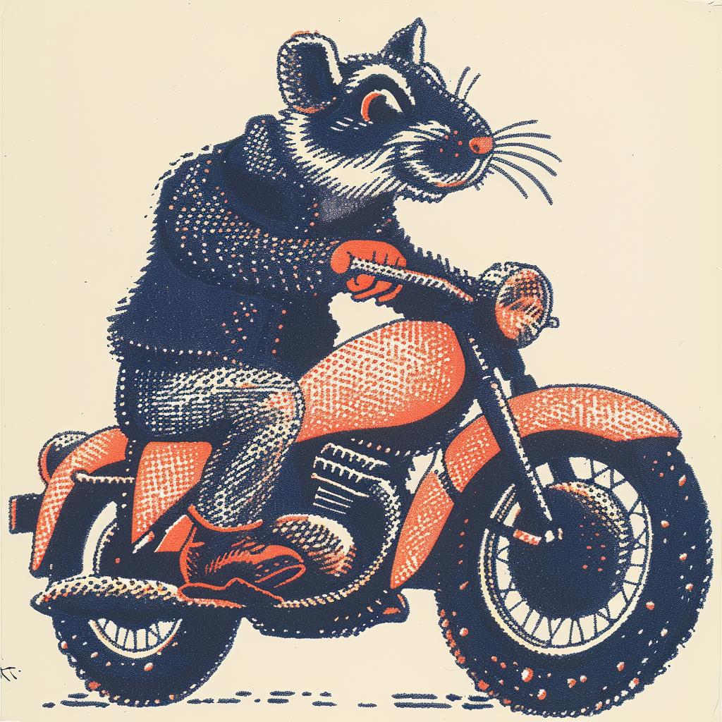 mouse  motorcycle  cartoon  surreal  lighting  natural  glow  art  design  color 962871