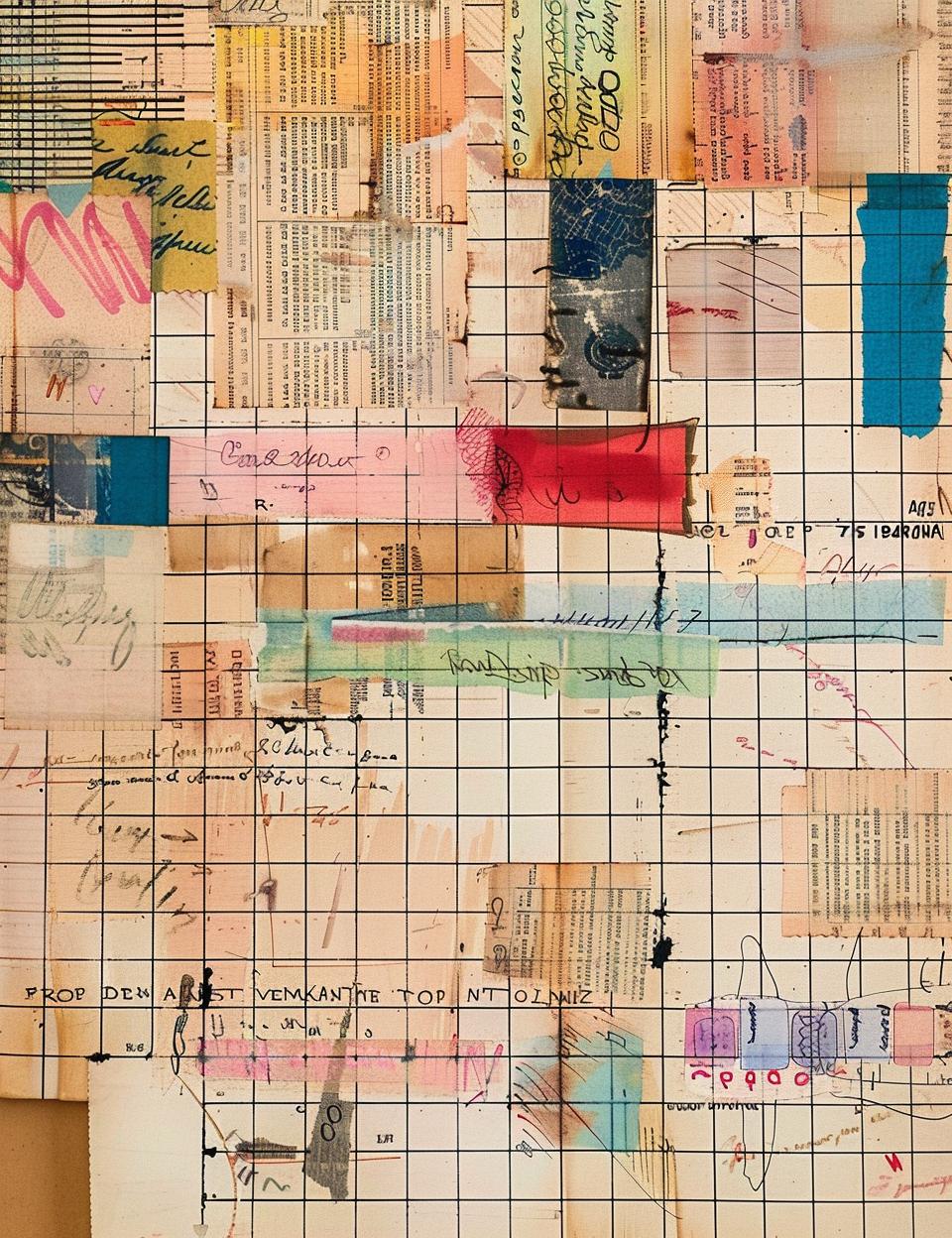 collage  papers  vintage  ledger  patchwork  patterns  markings  marginalia  artwork  composition 962016