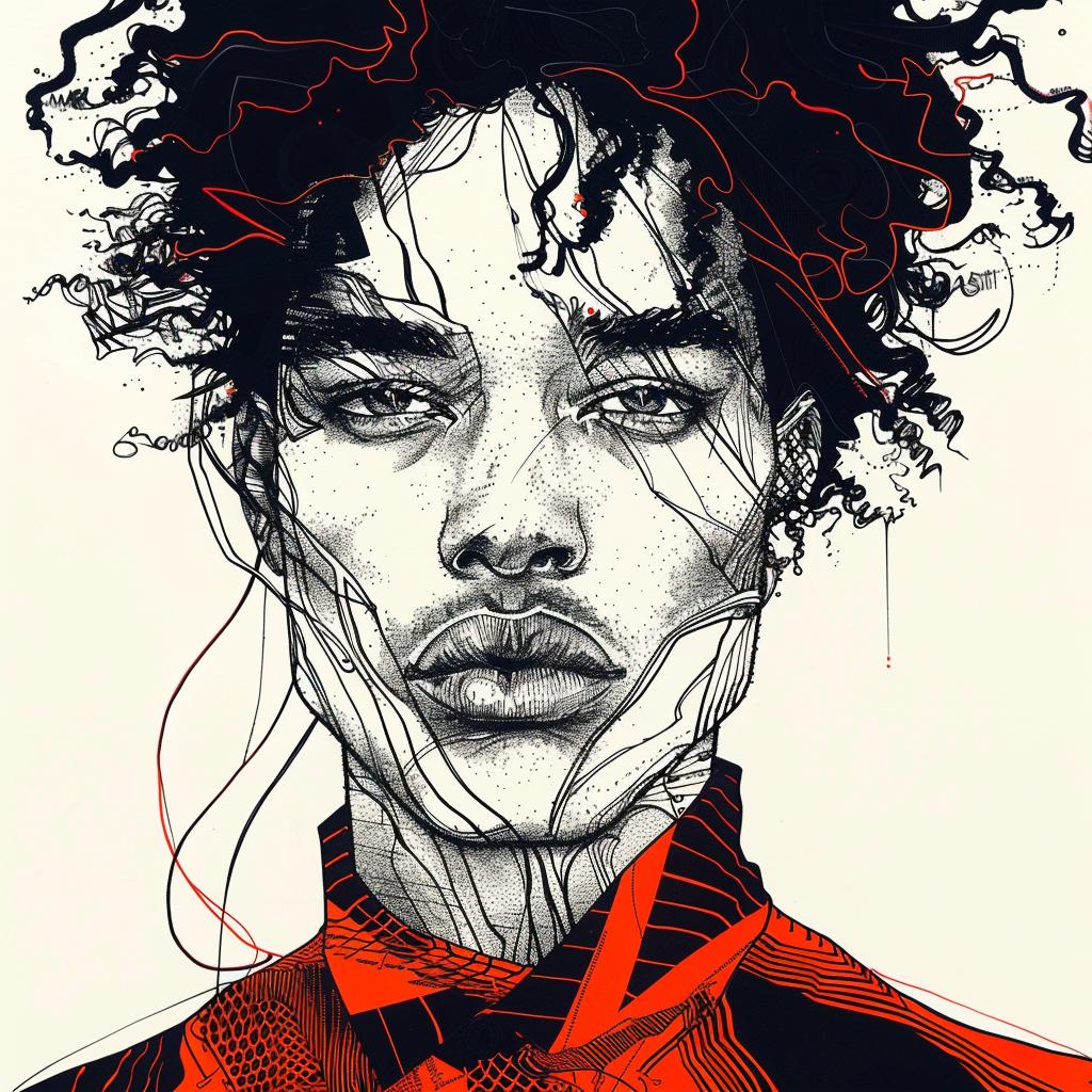 Pop  Art  African-American  woman  curly  hair  drawing  white  background  portrait 937918