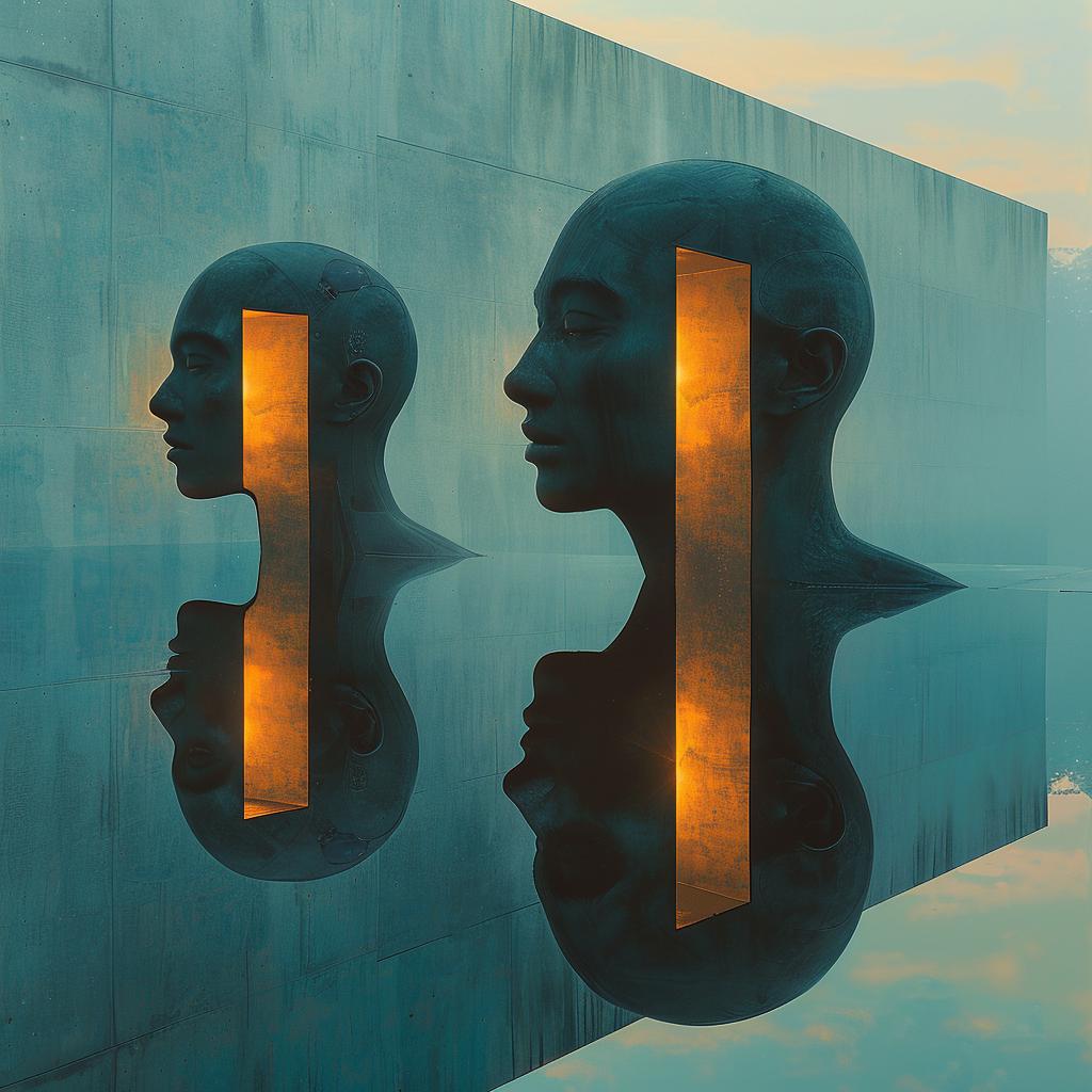 double  exposure  lifestyle  surreal  statues  reflection  water  unusual  art  grain 963211