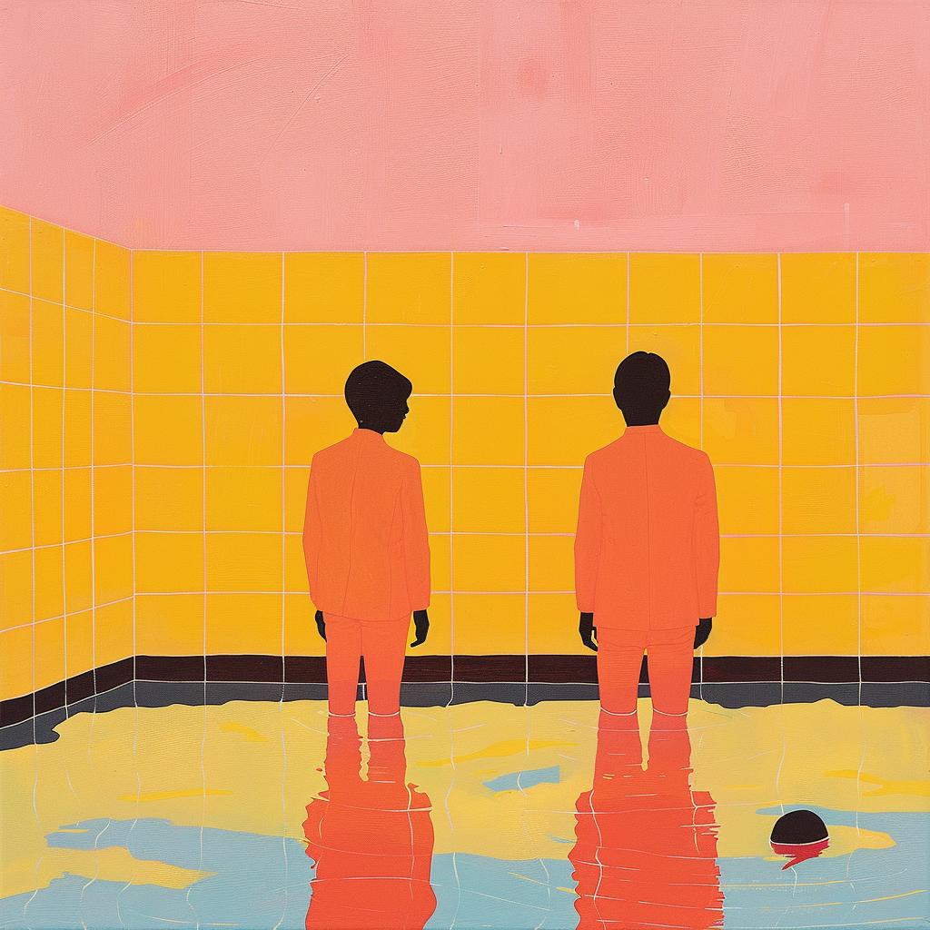 creative  surreal  album  cover  Joan  Cornella  water  men  pool  ball 1019104
