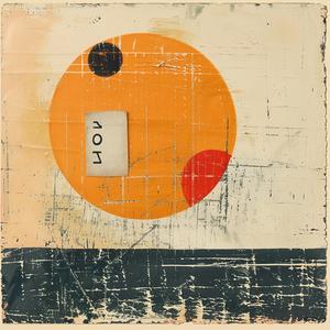 minimalist  risography  ElLissitzky  encaustic  orange  black  circle  joy  abstract  contemporary 1062301