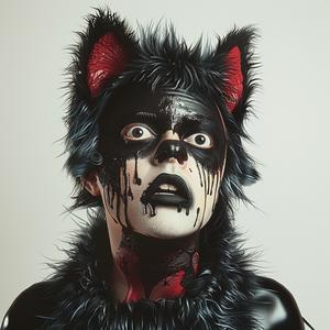 man  cat  blood  face  costume  dark  surreal  art  expressionism  dramatic 1039657