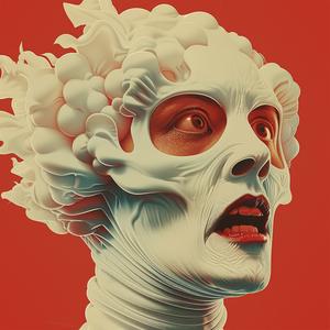 digital  art  surreal  album  cover  Risograph  symbolist  vibrant  creative  colorful 1077643