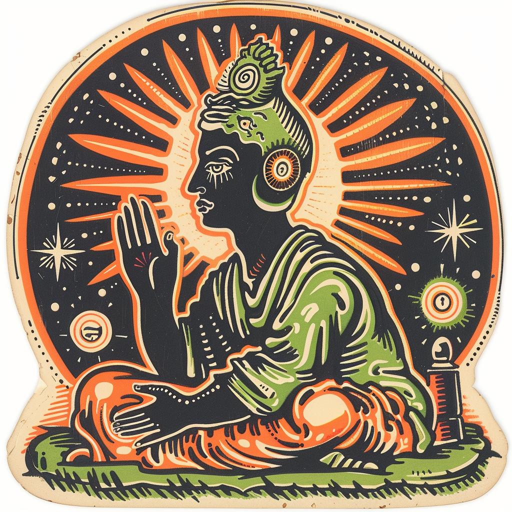 Buddha  sticker  art  Emek  introspective  naturalistic  spiritual  terror  dark  occult 932253