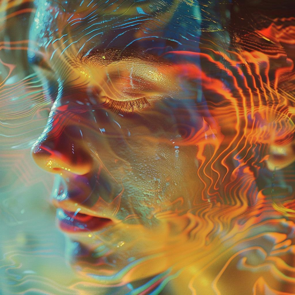 gradient  figure  colorful  face  background  texture  overlay  psychedelic  light  swirls 1015906