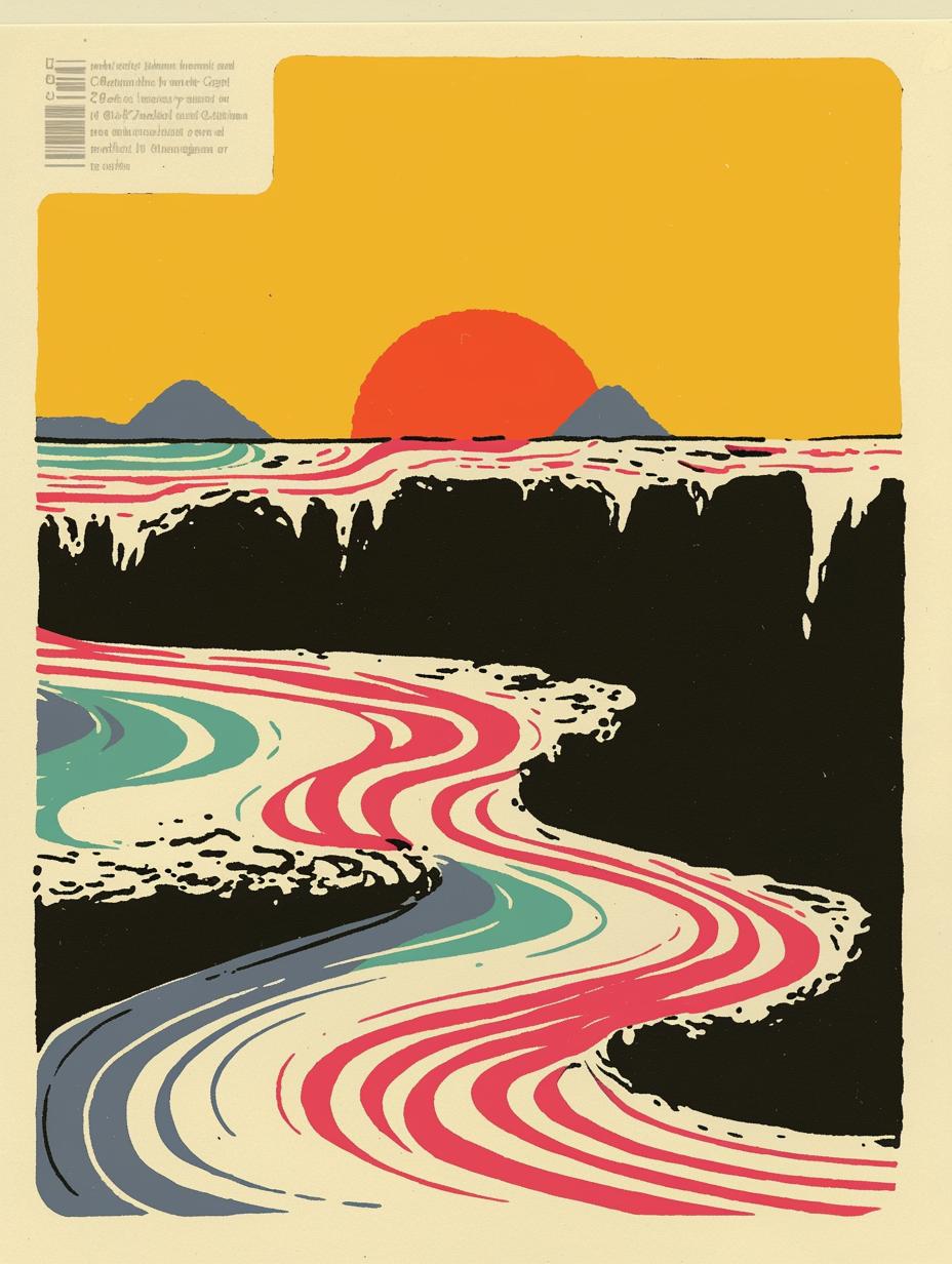 album  art  river  sun  synthwave  graphic  colorful  design  modern  nature 17