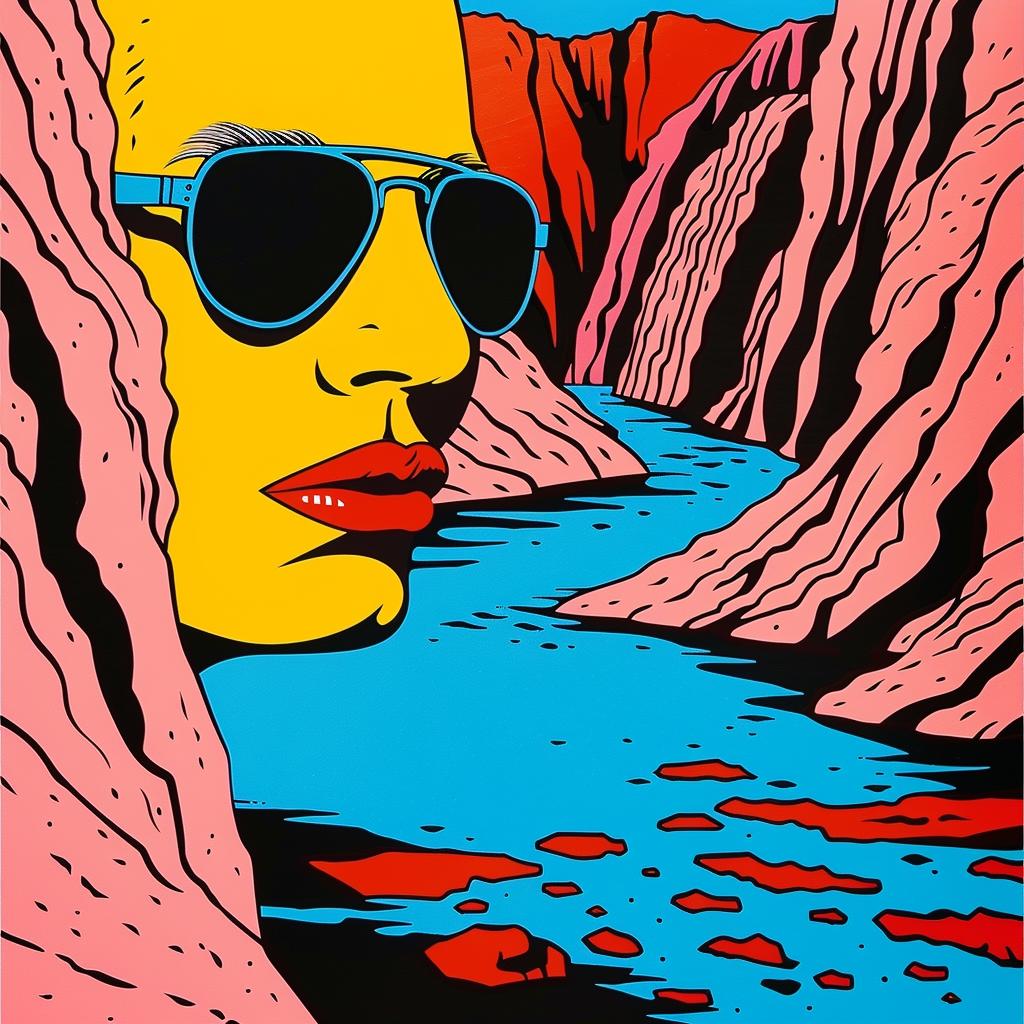 pop  art  woman  sunglasses  animated  colorful  vibrant  illustration  32k  style 945188