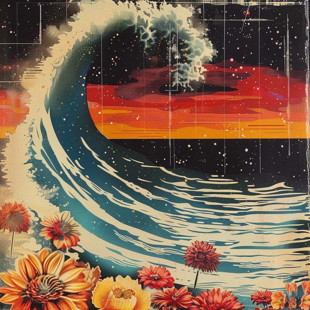 wave  flowers  stars  abstract  colorful  whimsical  dreamy  flowerpunk  cosmic  art 939846
