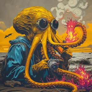 Cthulhu  illustration  surreal  fantasy  person  strange  mythical  colorful  detailed  artwork 1037387