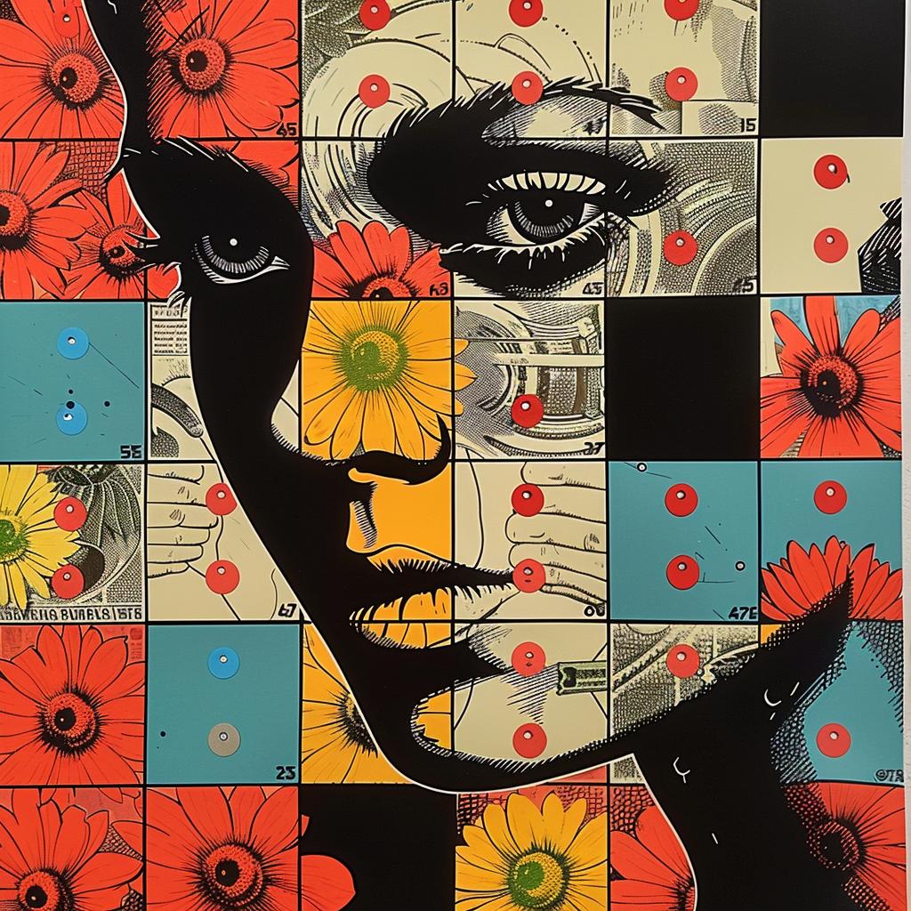 woman  flowers  face  abstract  impressionism  collage  colorful  graphic  design  art 968008
