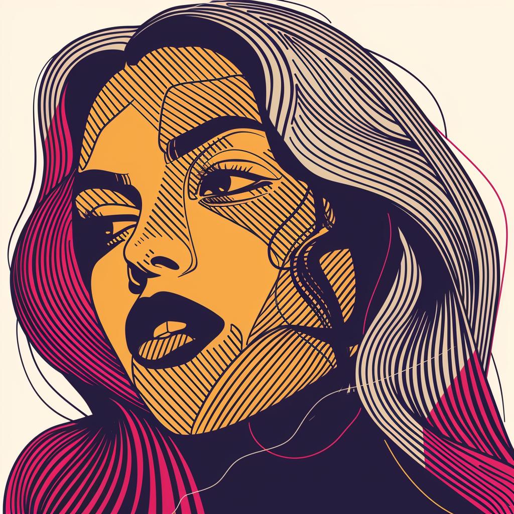 popart  blonde  female  colorful  hair  illustration  vector  style  modern  background 937053