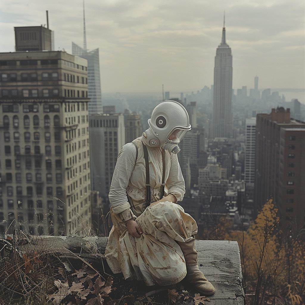 woman  dress  city  view  overlooking  ledges  sitting  urban  exploration  contemplation 970163