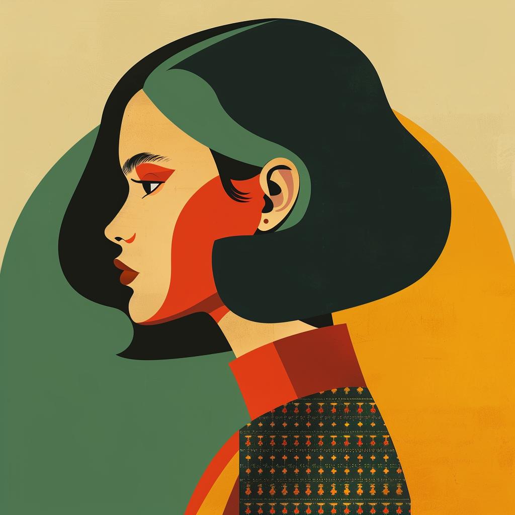 abstract  art  illustration  minimalist  portrait  elegance  geometric  colors  modern  woman 929390