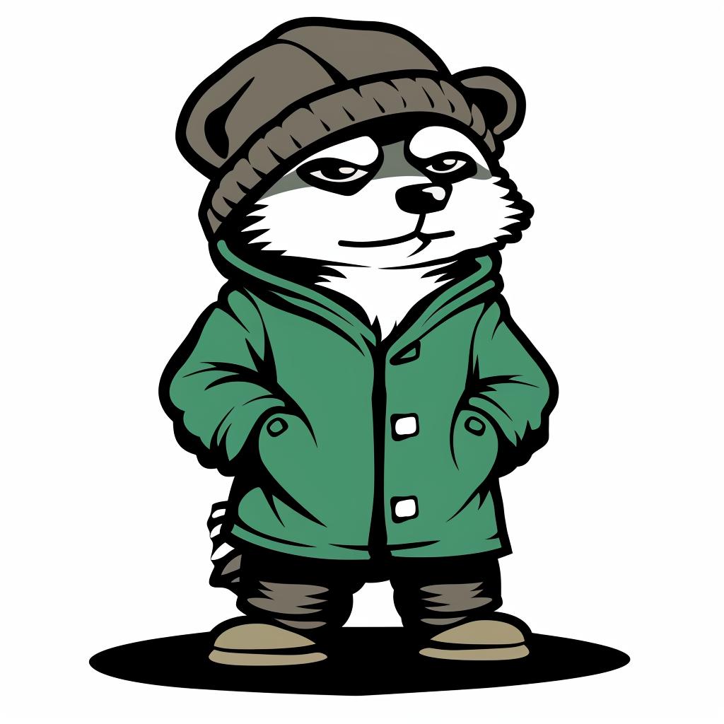 raccoon  streetwise  minimal  culture  aggressive  animal  knitcap  art  urban  character 956164