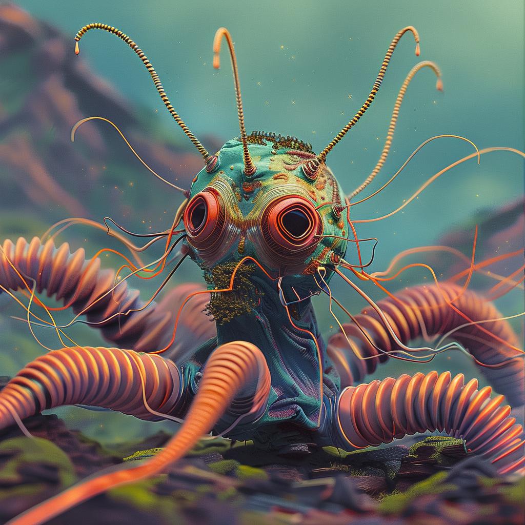 digital  art  spider  eyes  large  creature  illustration  macabre  whimsical  colorful 967252